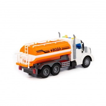 "Профи", поливочный автомобиль инерционный (со светом и звуком) (оранжевый) (в коробке) арт. 89809