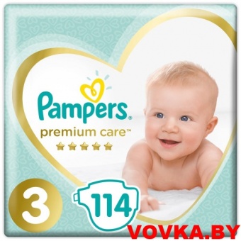 Подгузники Pampers Premium Care 3 Midi (6-10 кг) 114 шт, Россия, арт. 8001090604545