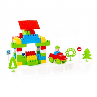 Конструктор "Строитель" (101 элемент) (в пакете) арт. 36100 Полесье