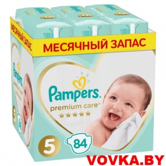 Подгузники Pampers Premium Care 5 Junior (11+ кг) 84 шт, Россия, арт. 8001841648842