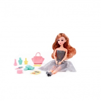 Кукла "Ксюша" (30 см) в платье + аксессуары (10 элементов) (в коробке №3), арт. 02550 Полесье