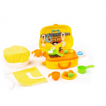 Набор детской посуды (22 элемента) (в чемоданчике на колёсиках), арт. 94261 Полесье