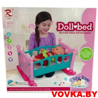 Кроватка-качалка для кукол арт. 8119