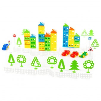 Конструктор "Построй свой город" (146 элементов) (в пакете) арт. 53749 Полесье