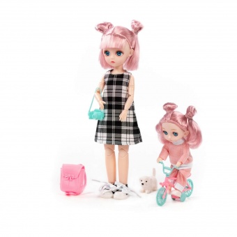 Кукла "Даша" (29 см) + кукла "Маша" (16 см) в парке + аксессуары (4 элемента) (в коробке №3), арт. 03083 Полесье