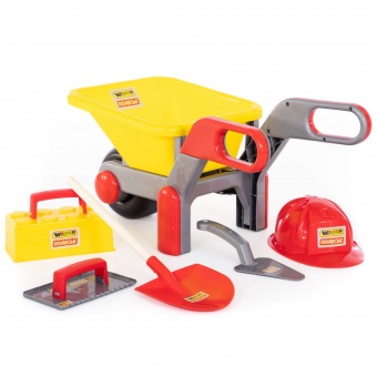 Тачка №4 "Construct" + набор каменщика №4 "Construct" (5 элементов) арт. 50229 Полесье