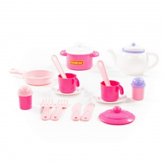 Набор детской посуды "Настенька" на 2 персоны (18 элементов) (в сеточке), арт. 58997