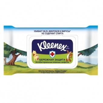 Салфетки влажные антибактериальные Kleenex Protect Disney 40 шт. арт. 5029053542133