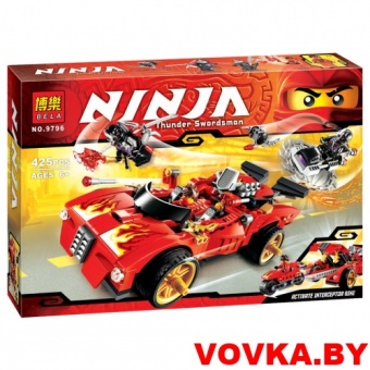 Конструктор Bela Ninja "Машина ниндзя-перехватчик", 425 деталей, арт.9796