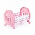 Кроватка сборная для кукол большая (в пакете) арт. 55996-1 (розовая)