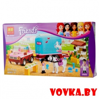 Конструктор Bela Friends "Эмма и трейлер для лошадки" арт.10161
