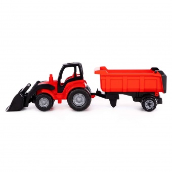 "Чемпион", трактор с ковшом и полуприцепом (в сеточке) арт. 0438 Полесье