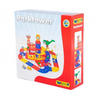Паркинг 3-уровневый "Parktower" с дорогой и автомобилями (в коробке) арт.37862