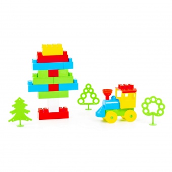 Конструктор "Строитель" (Мини, 44 элемента) (в мешке) арт. 2952 Полесье