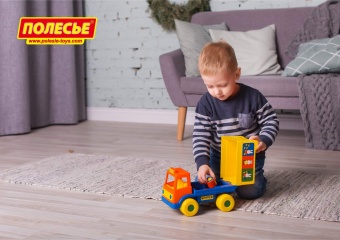 Логический грузовичок "Миффи" с 6 кубиками №1(в сеточке) арт.64394 Полесье