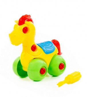 Конструктор "Лошадка" (22 элемента) (в пакете), арт.83548