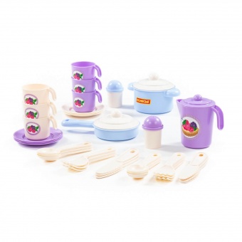 Набор детской посуды "Настенька" на 6 персон (V1) (38 элементов) (в сеточке), арт. 79954