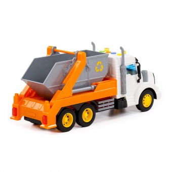 "Профи", автомобиль-контейнеровоз инерционный (со светом и звуком) (оранжевый) (в коробке) арт.86266