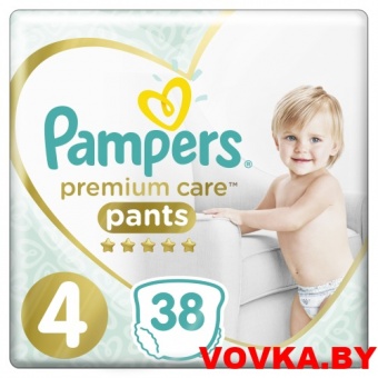 Трусики Pampers Premium Care Pants Maxi 4 (9-15 кг) 38шт, Россия, арт. 8001090759832