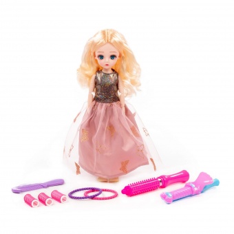 Кукла "Даша" (29 см) в пышном платье + аксессуары (8 элементов) (в коробке №3), арт. 03038 Полесье
