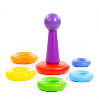 Пирамидка "Колечко-шар" (8 элементов), арт.62383