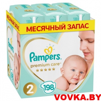 Подгузники Pampers Premium Care 2 Mini (4-8 кг) 198 шт, Россия, арт. 8001841648811