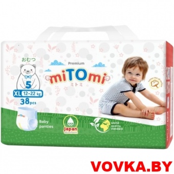 Трусики miTOmi Premium XL (12-22 кг) 38 шт