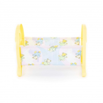 Кроватка сборная для кукол большая (в пакете) арт. 55996-2 (желтая)