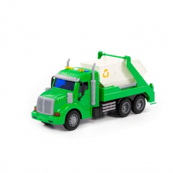 "Профи", автомобиль-контейнеровоз инерционный (со светом и звуком) (зелёный) (в коробке) арт.86259