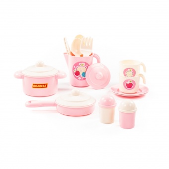 Набор детской посуды "Настенька" на 2 персоны (V6) (18 элементов) (в сеточке), арт. 79923