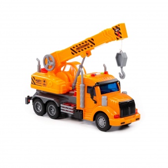 "Профи", автомобиль-кран инерционный (со светом и звуком) (оранжевый) (в коробке) арт. 86617