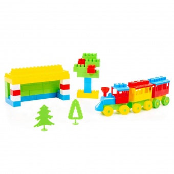 Конструктор "Строитель" (Макси-плюс, 350 элем. в мешке) арт. 1016 Полесье