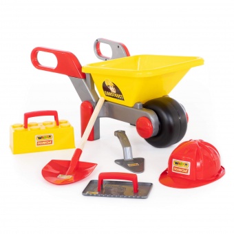 Тачка №4 "Construct" + набор каменщика №4 "Construct" (5 элементов) арт. 50229 Полесье