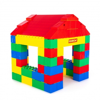 Конструктор строительный "Дом", 134 элемента арт. 37473 Полесье