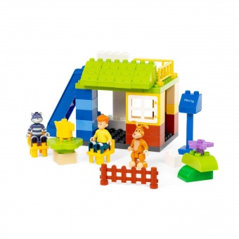 Конструктор "Макси" - "Простоквашино. Дядя Фёдор, Матроскин и Шарик отдыхают в деревне" (46 элементов) (в коробке) арт. 23401 Полесье