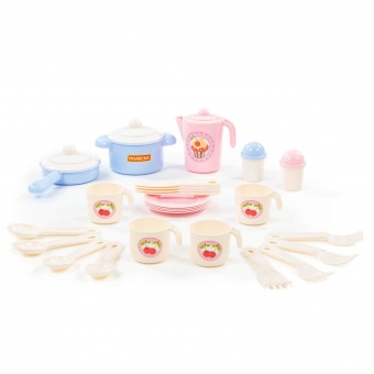 Набор детской посуды "Настенька" на 4 персоны (V5) (28 элементов) (в сеточке), арт.79947