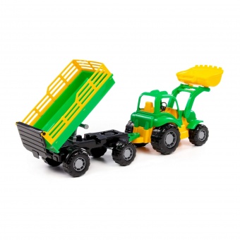 "Силач", трактор с прицепом №2 и ковшом арт. 45034