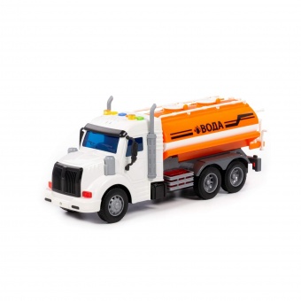 "Профи", поливочный автомобиль инерционный (со светом и звуком) (оранжевый) (в коробке) арт. 89809