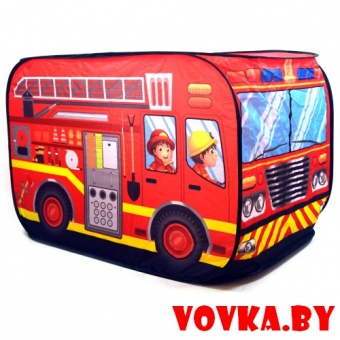 Детская игровая палатка "Пожарная машина" арт.995-7035B