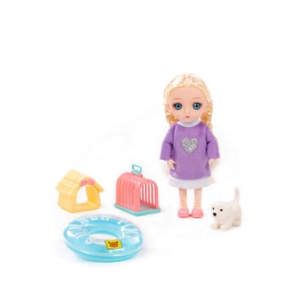 Кукла "Маша" (16 см) на море + аксессуары (4 элемента) (в коробке №2), арт. 03366 Полесье