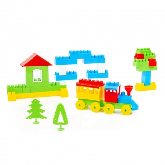 Конструктор "Строитель" (Макси-плюс, 350 элем. в мешке) арт. 1016 Полесье