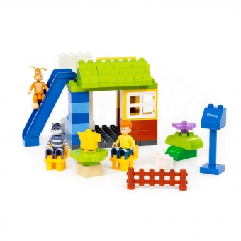 Конструктор "Макси" - "Простоквашино. Дядя Фёдор, Матроскин и Шарик отдыхают в деревне" (46 элементов) (в коробке) арт. 23401 Полесье